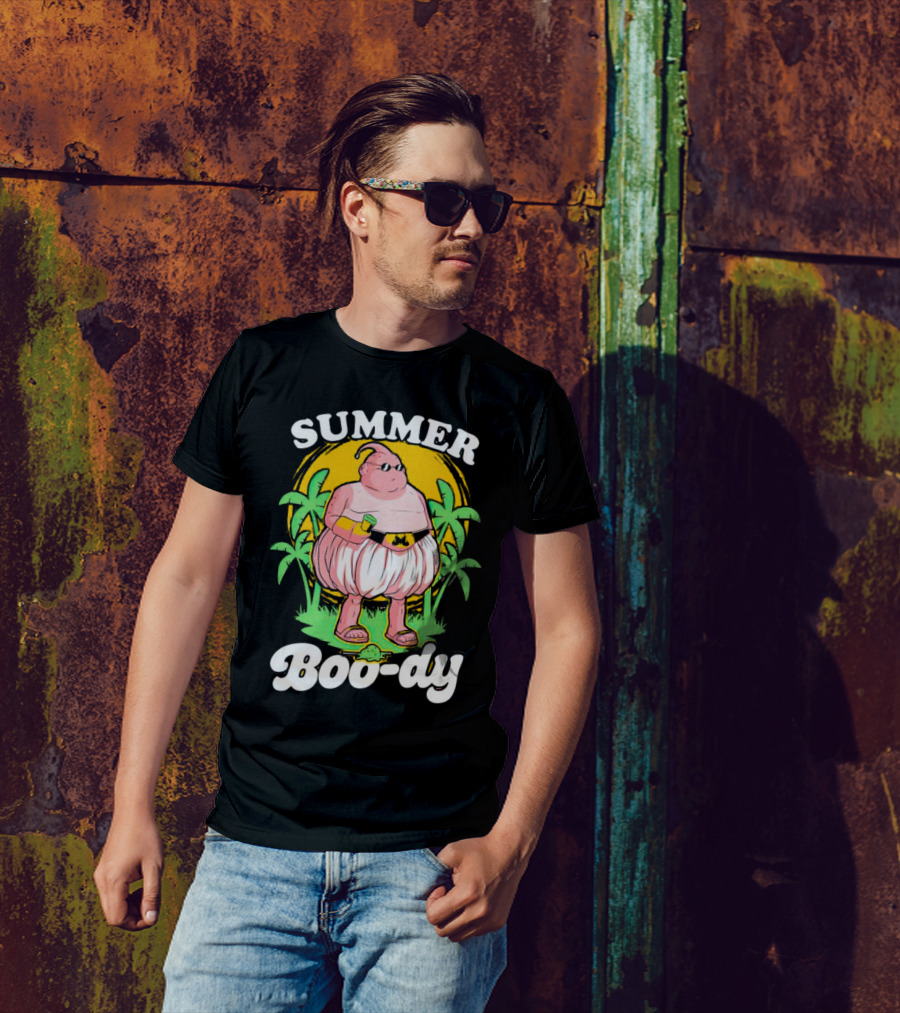 Summer Boo-dy Majin Buu Beach Vibes Palms Sun Fun T-Shirt