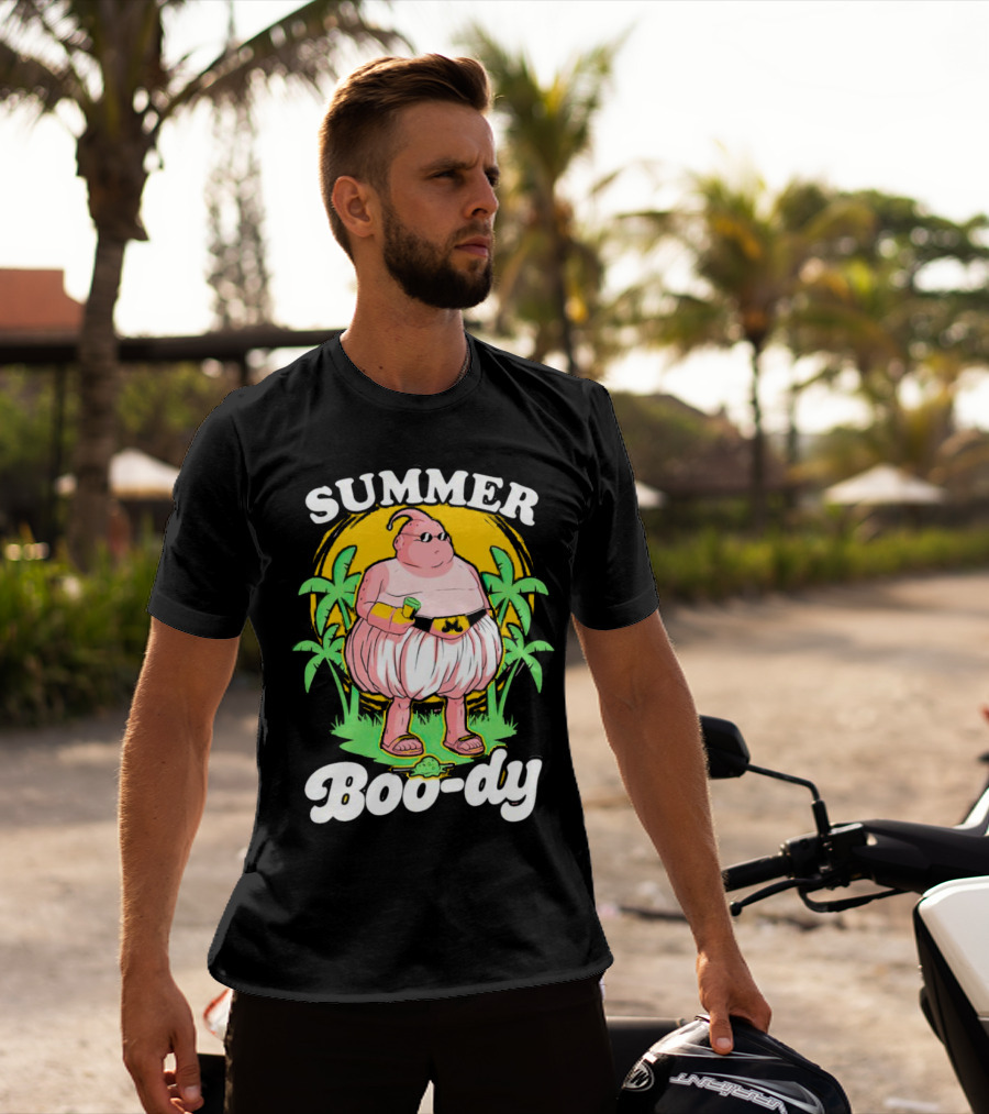 Summer Boo-dy Majin Buu Beach Vibes Palms Sun Fun T-Shirt