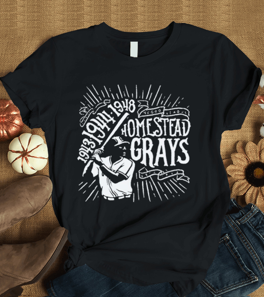 Pittsburgh Negro League Homestead Grays 1943 1944 1948 Baseball Player T-Shirt