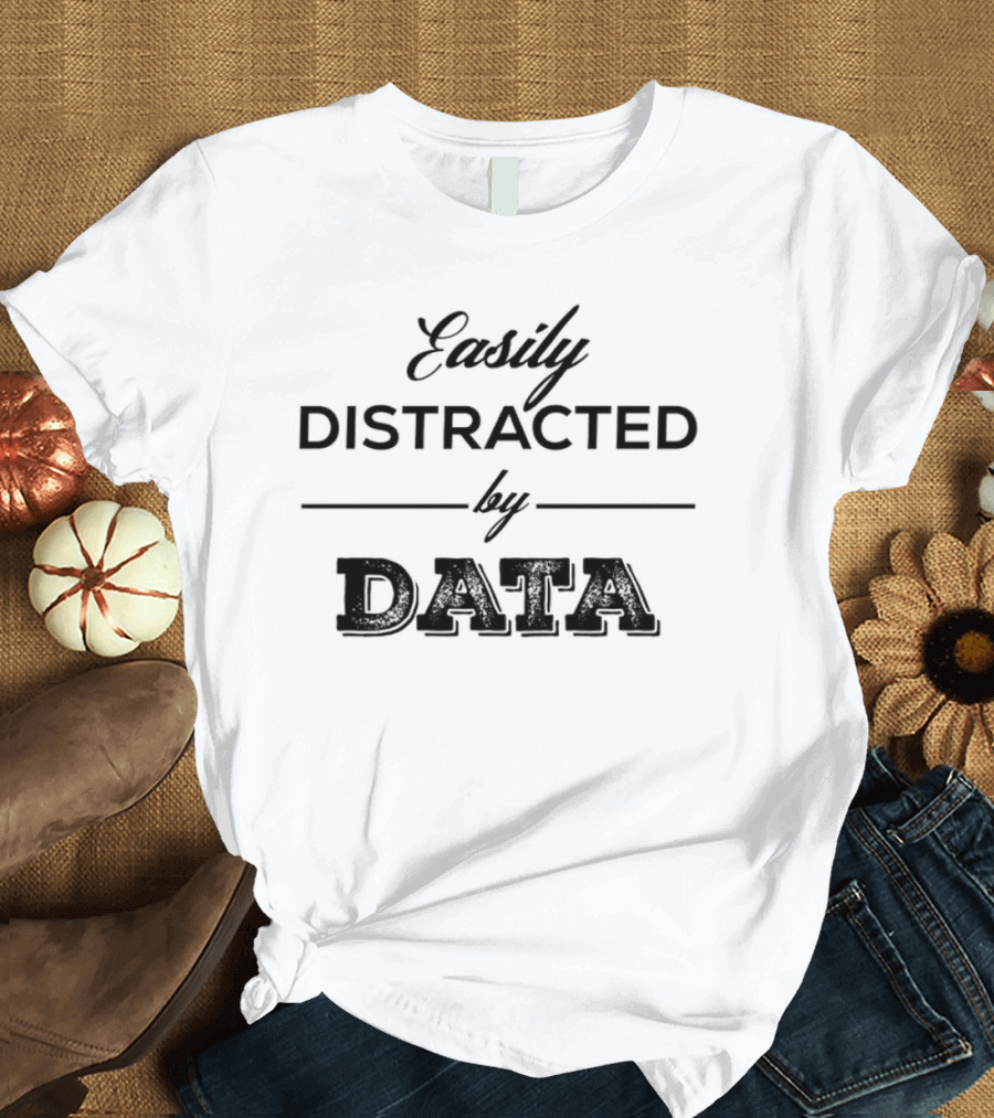 Easily Distracted By Data Retro T-Shirt
