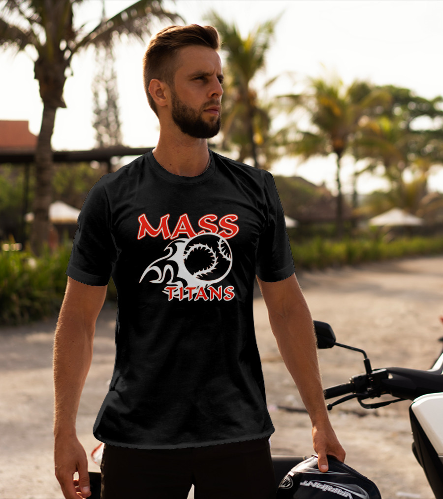 Mass Titans Baseball Flaming Ball T-Shirt