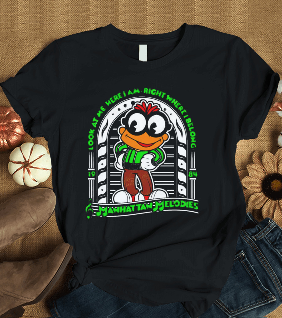Look At Me Here I Am Right Where I Belong 1984 Manhattan Melodies Scooter T-Shirt