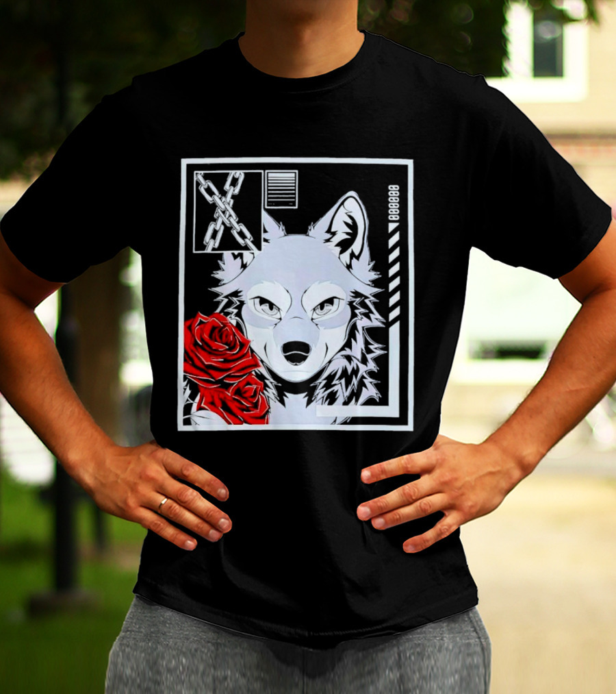 Wolf Rose Chains Red 88888 T-Shirt