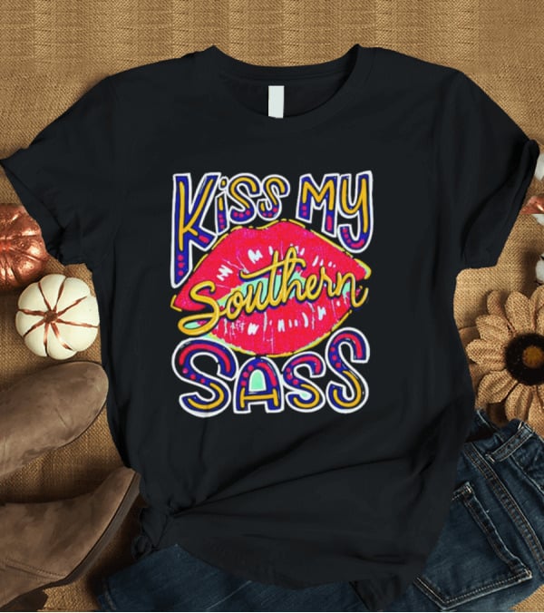 Kiss My Southern Sass Red Lips T-Shirt