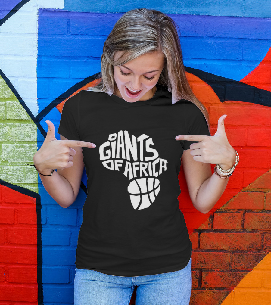 Toronto Raptors Giants Of Africa Basketball Map T-Shirt