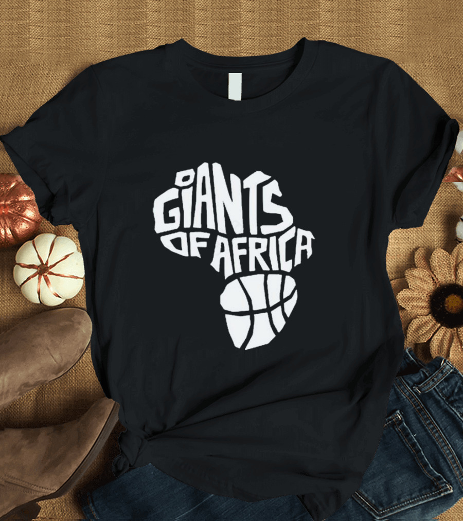 Toronto Raptors Giants Of Africa Basketball Map T-Shirt