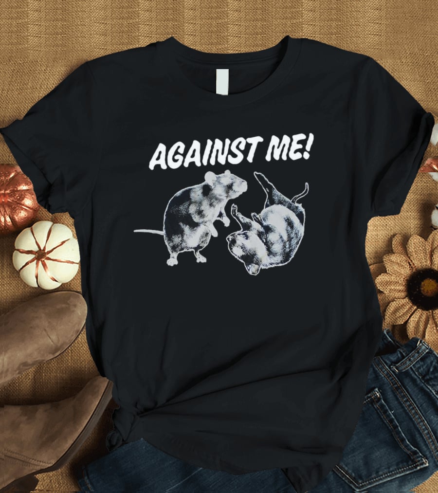 Against Me Rats Two Black And White Rodents T-Shirt
