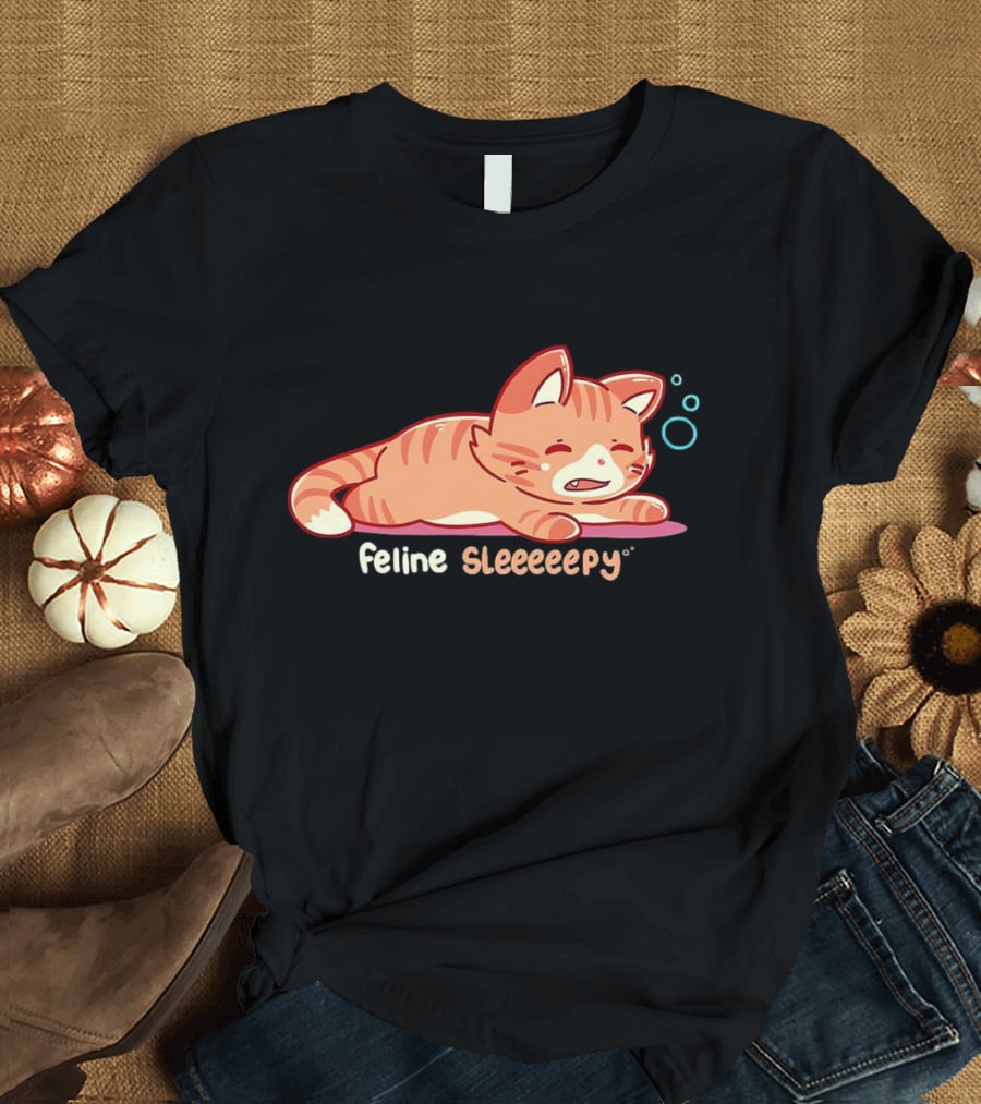 Feline Sleeeeepy Cat T-Shirt