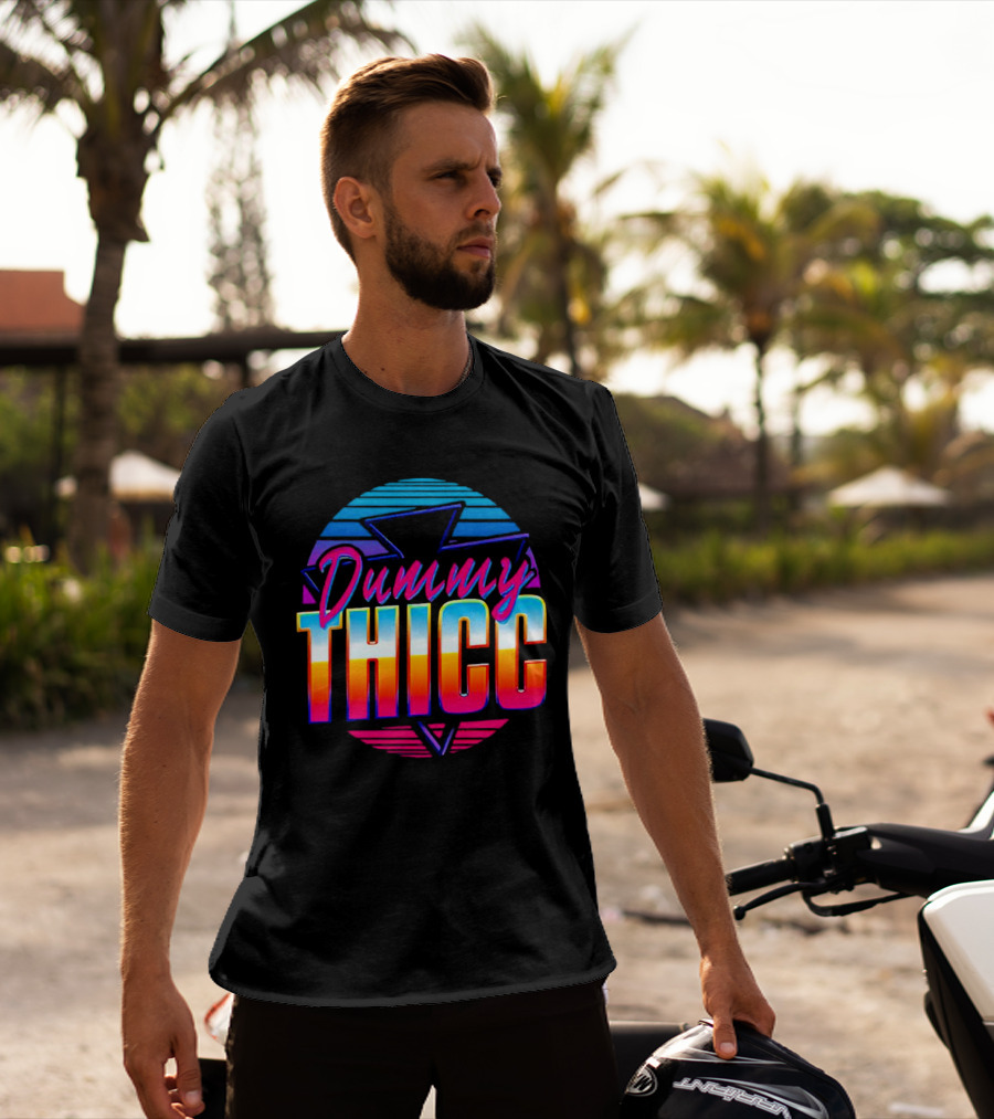 Dummy Thicc 80s Retro Vaporwave Aesthetic T-Shirt