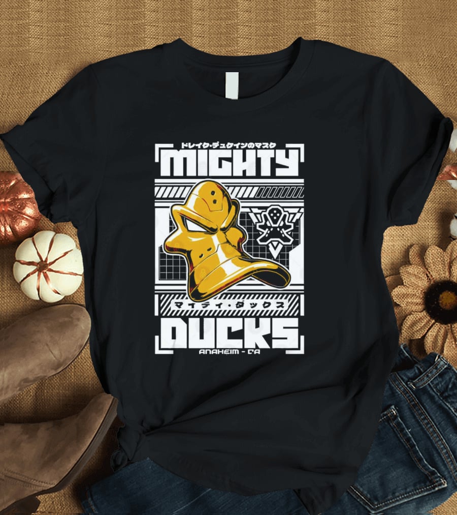 Mighty Ducks Anaheim CA Hockey Mask T-Shirt