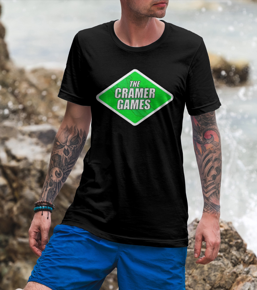 The Cramer Games Green Diamond Logo With Roller Coaster Element T-Shirt
