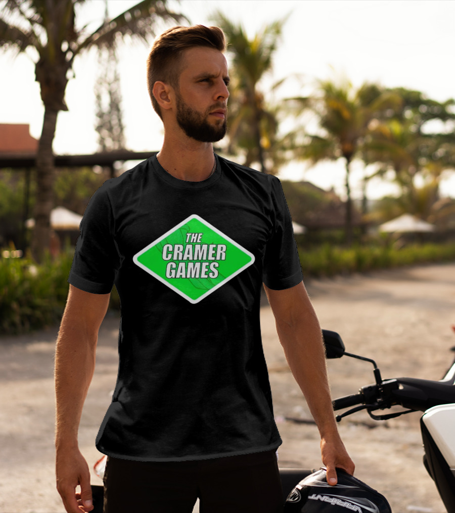 The Cramer Games Green Diamond Logo With Roller Coaster Element T-Shirt