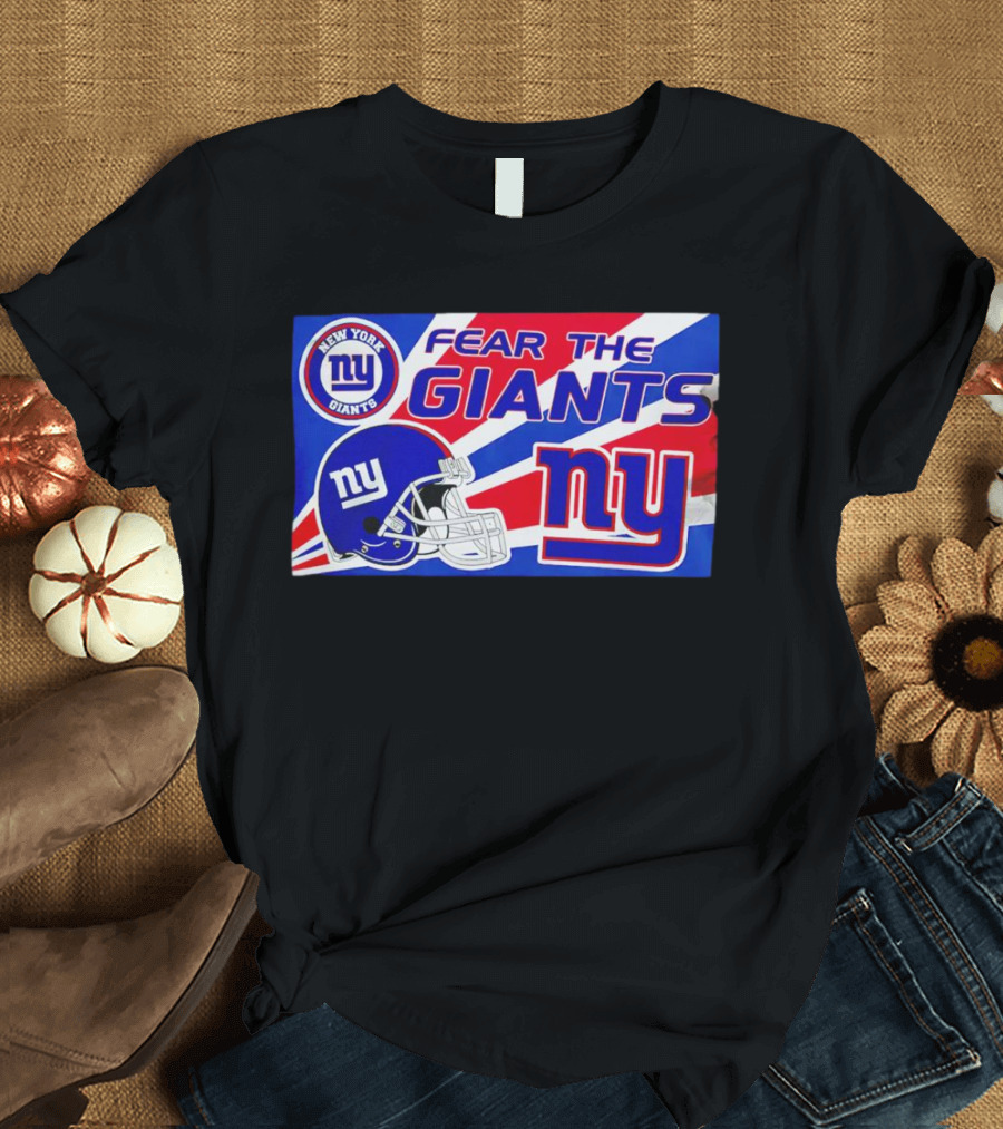 Fear The Giants New York Giants NFL Ny Helmet T-Shirt