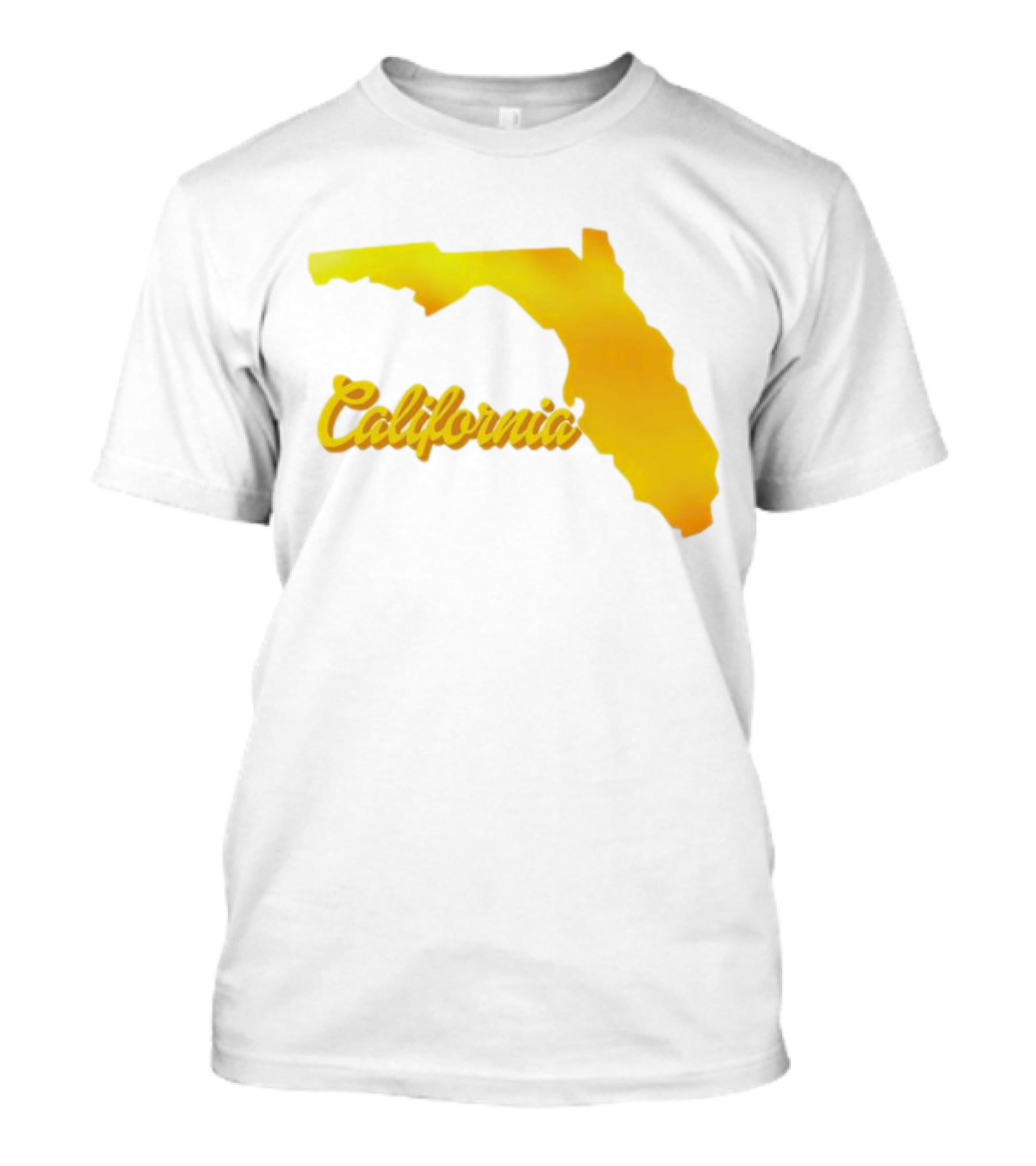 California Map Golden Florida Shape T-Shirt