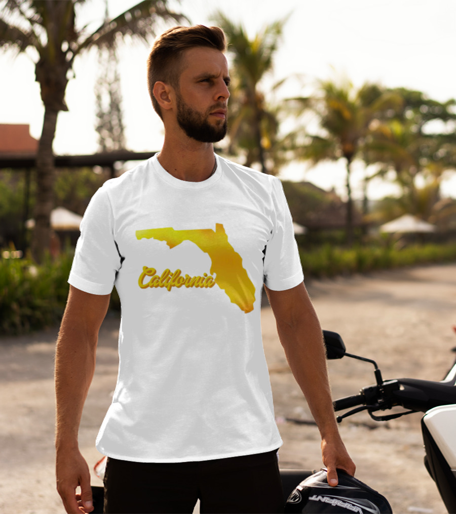 California Map Golden Florida Shape T-Shirt