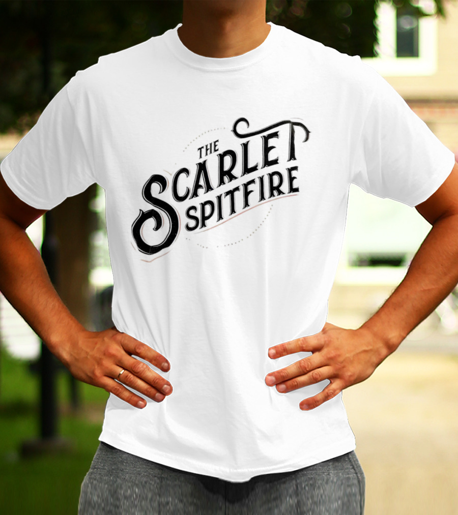 The Scarlet Spitfire Bold Vintage Typography T-Shirt