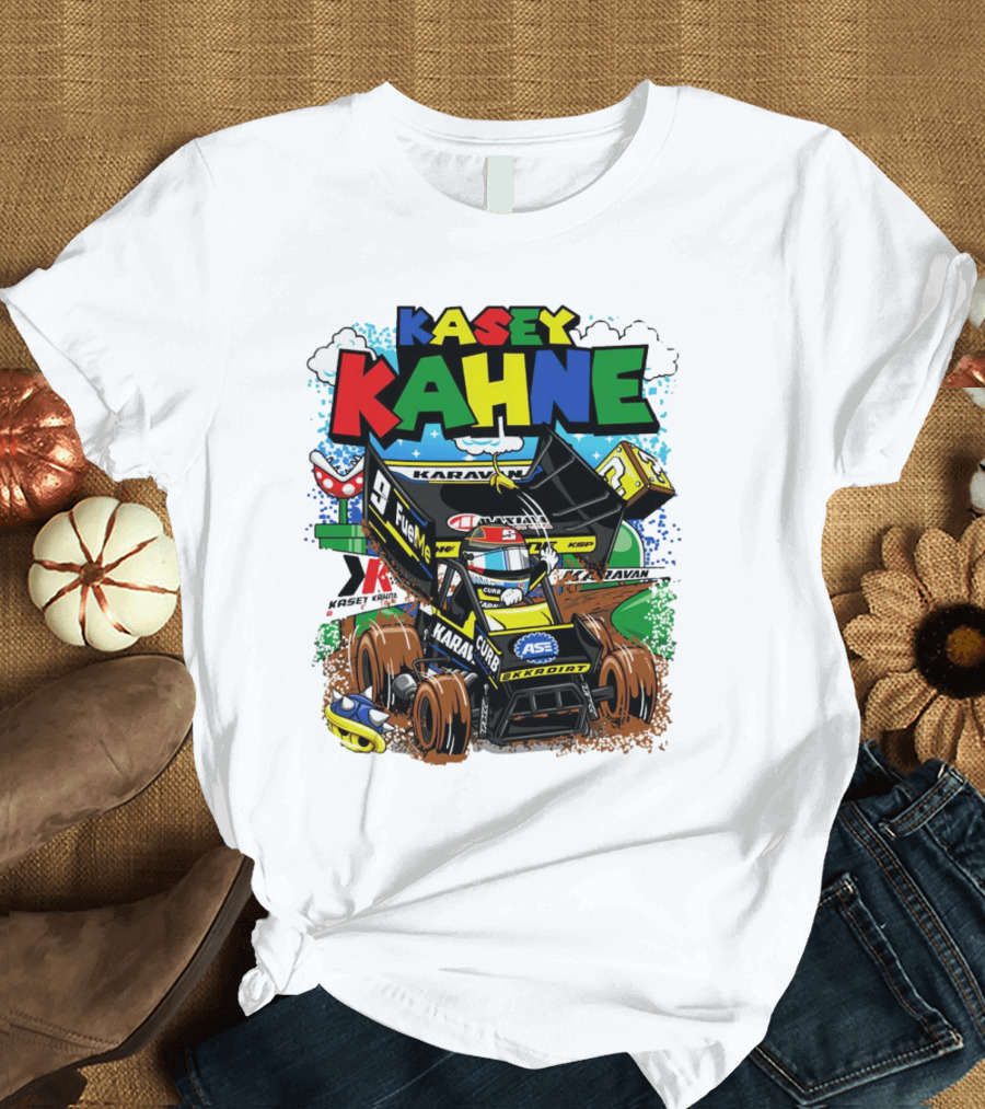 Kasey Kahne KKR Dirt Karavan Curb Racing Cartoon Fuel Me T-Shirt
