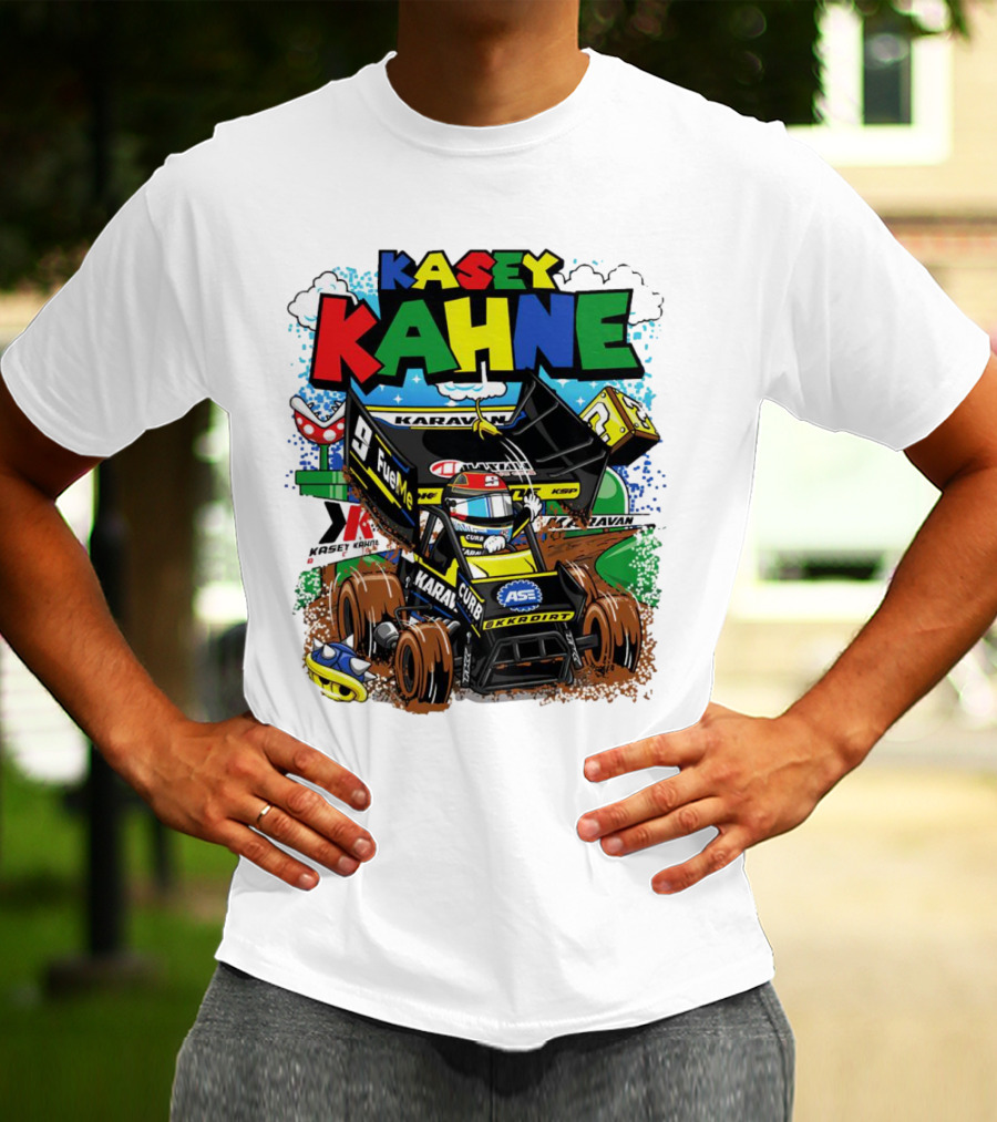 Kasey Kahne KKR Dirt Karavan Curb Racing Cartoon Fuel Me T-Shirt
