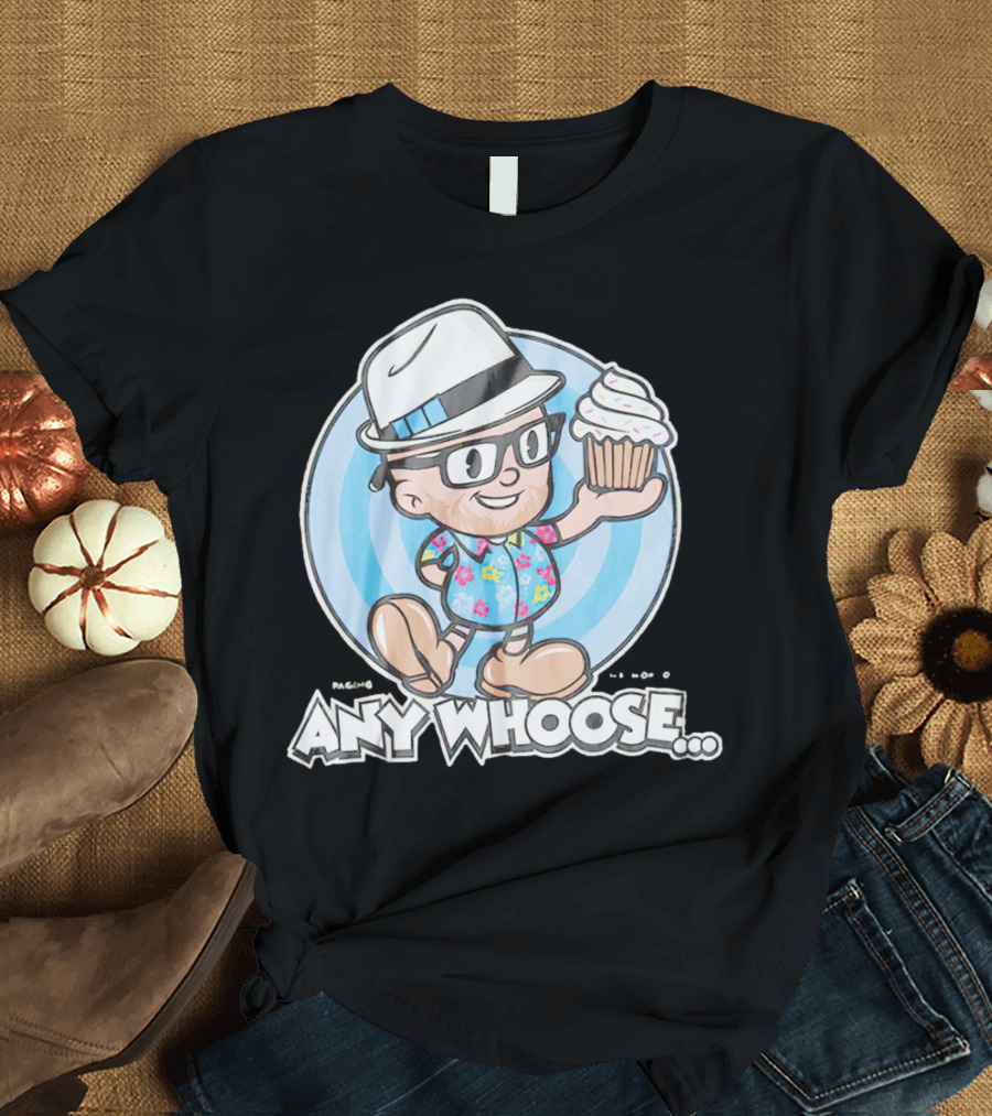 Paging Mr Morrow Any Whoose Cupcake Quirky Cartoon T-Shirt