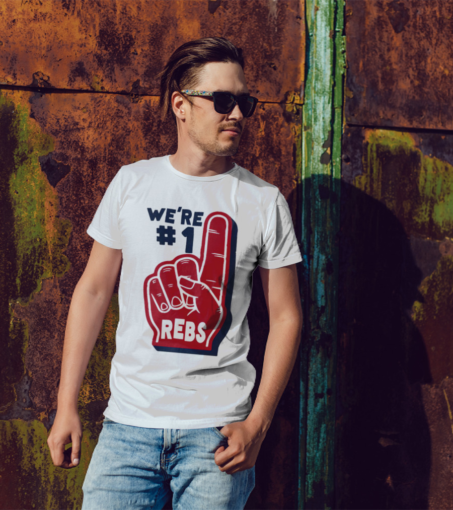 We're #1 Rebs Foam Finger Sports T-Shirt