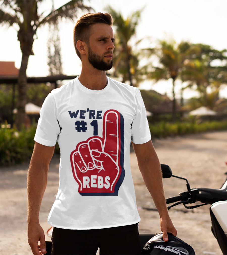 We're #1 Rebs Foam Finger Sports T-Shirt
