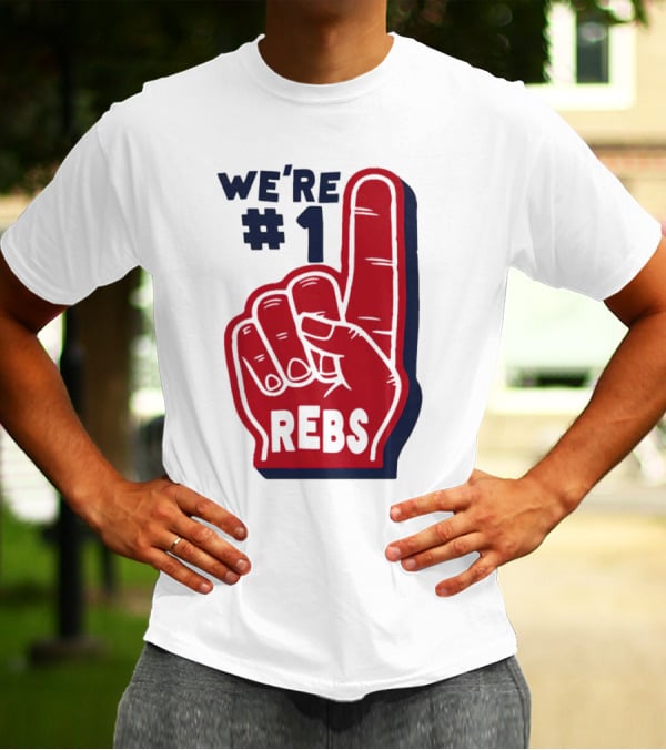 We're #1 Rebs Foam Finger Sports T-Shirt