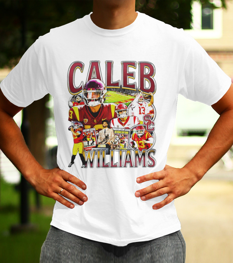 Caleb Williams USC Trojans Football Collage With SC T-Shirt