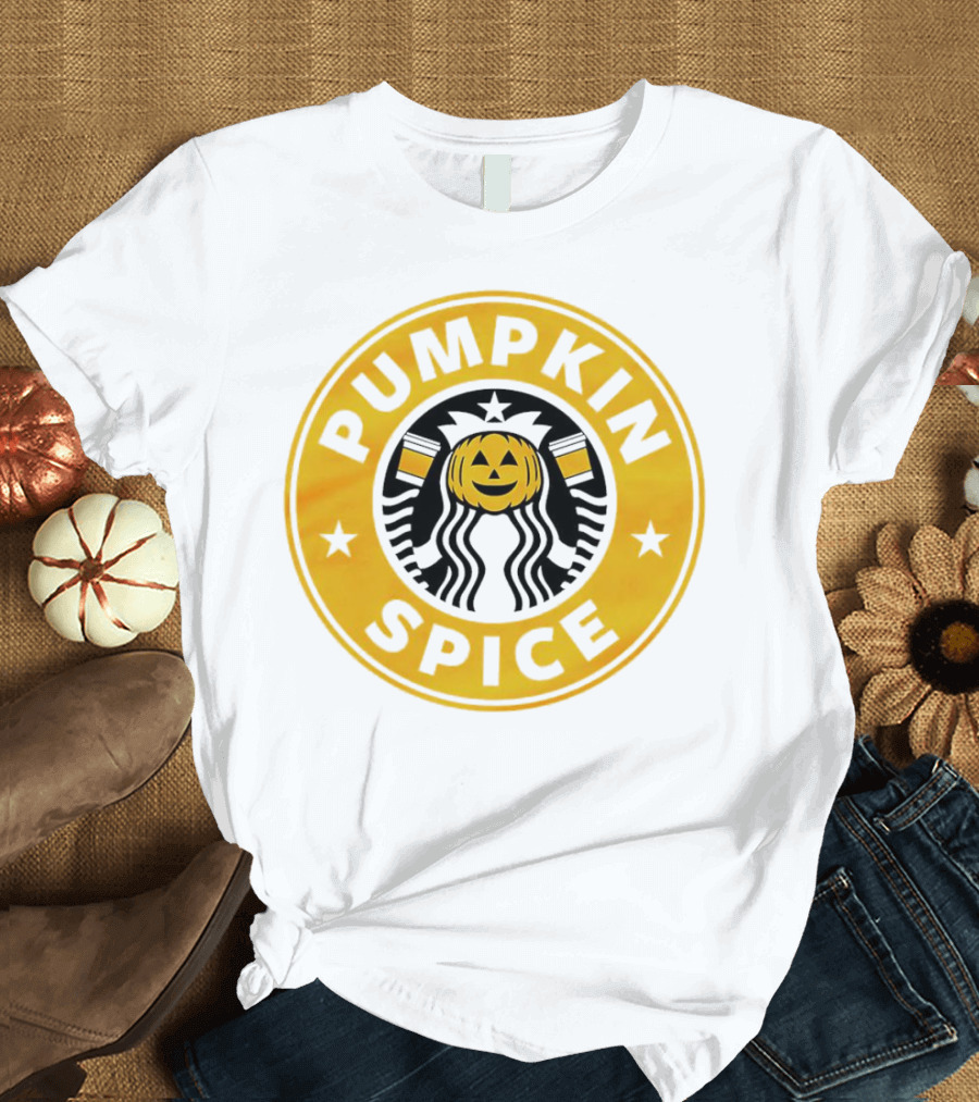 Starbucks Pumpkin Spice Halloween Pumpkinhead T-Shirt