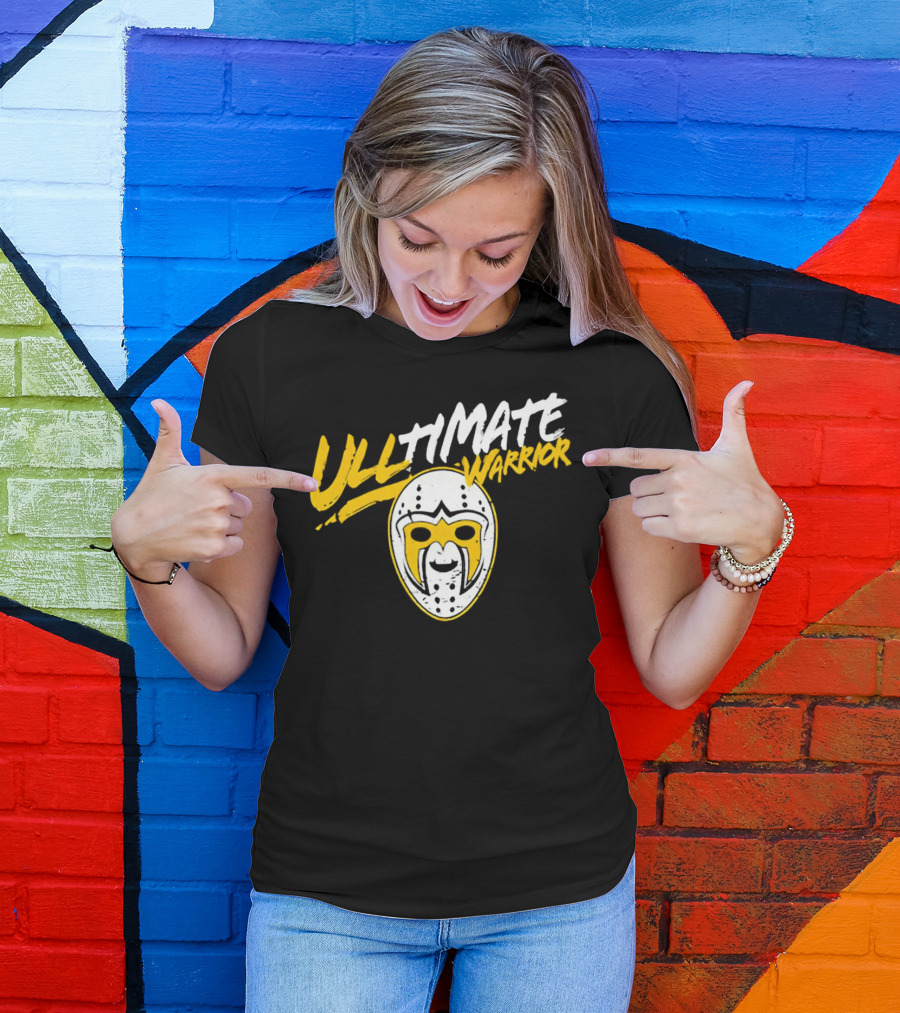 Boston Bruins Linus Ullmark Ultimate Warrior Mask T-Shirt