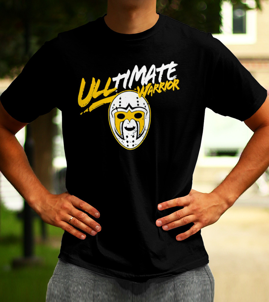 Boston Bruins Linus Ullmark Ultimate Warrior Mask T-Shirt