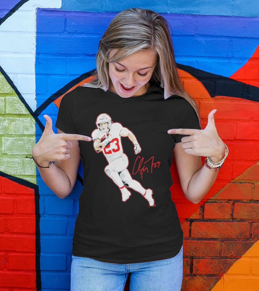 Christian McCaffrey 23 San Francisco 49ers Signature Pose T-Shirt