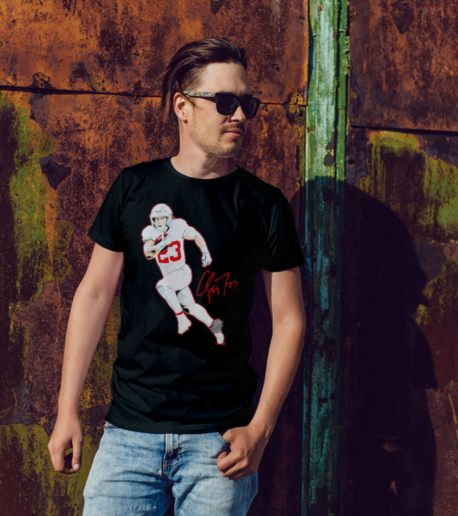 Christian McCaffrey 23 San Francisco 49ers Signature Pose T-Shirt