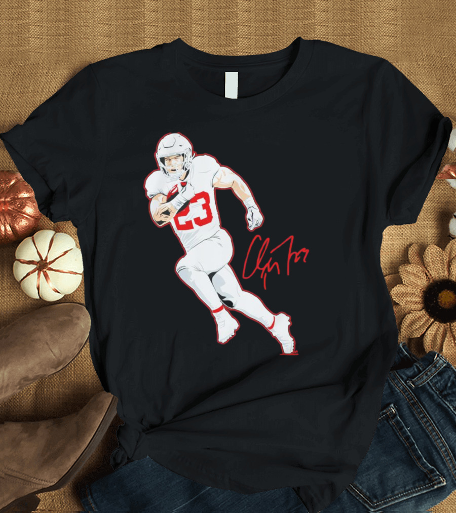 Christian McCaffrey 23 San Francisco 49ers Signature Pose T-Shirt