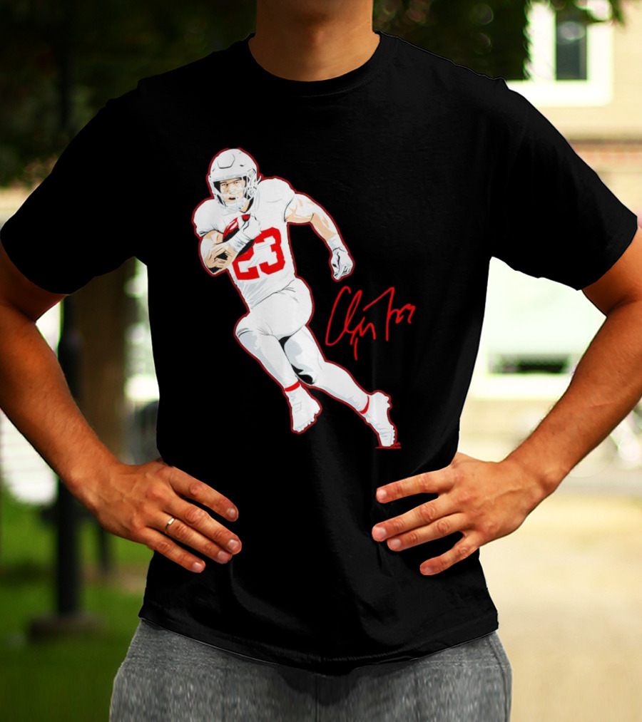 Christian McCaffrey 23 San Francisco 49ers Signature Pose T-Shirt