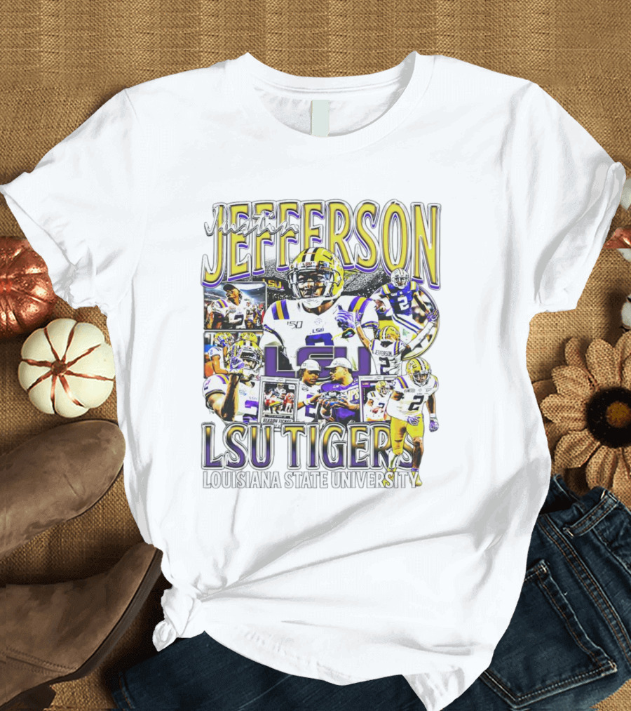 Justin Jefferson LSU Tigers Football Star Louisiana State University T-Shirt