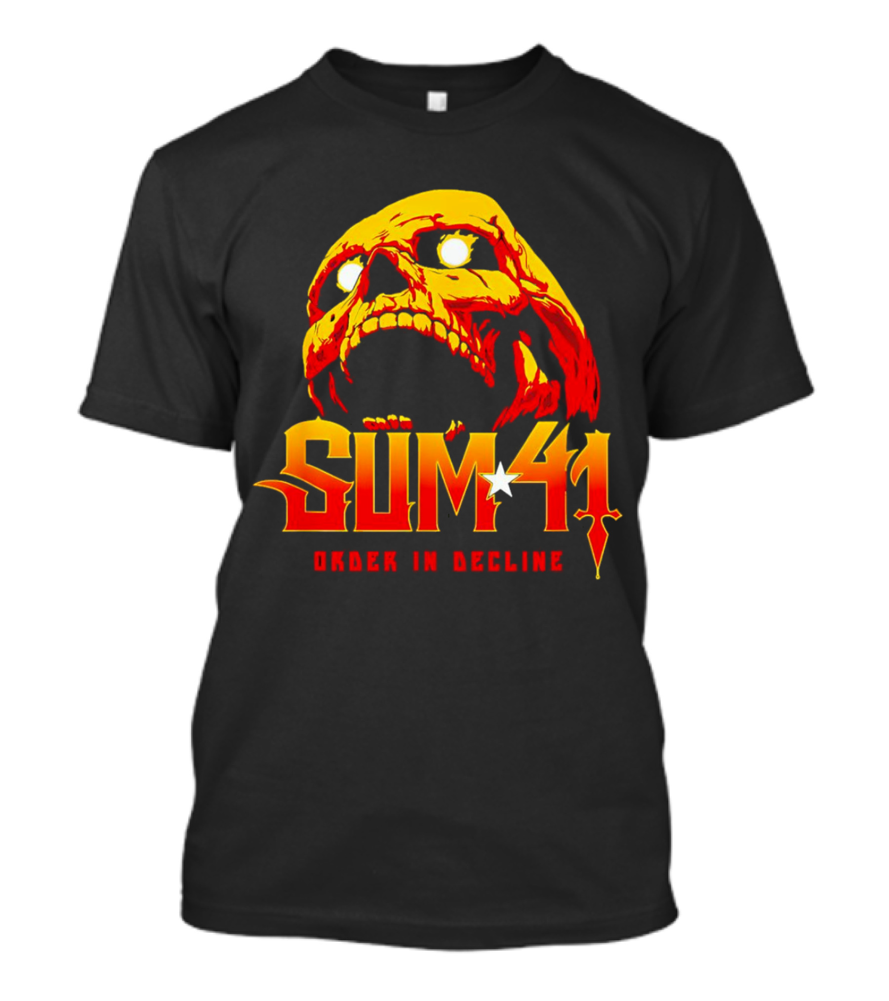 Sum 41 Order In Decline Skull Yellow Red T-Shirt