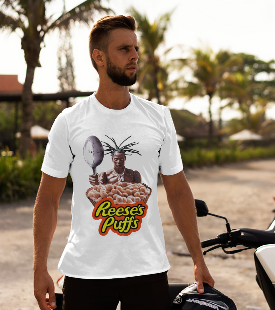 Travis Scott Reese's Puffs Cereal Spoon Branding T-Shirt