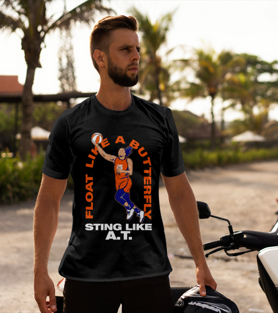 Alyssa Thomas Float Like A Butterfly Sting Like A.T. Connecticut Sun Basketball Player T-Shirt