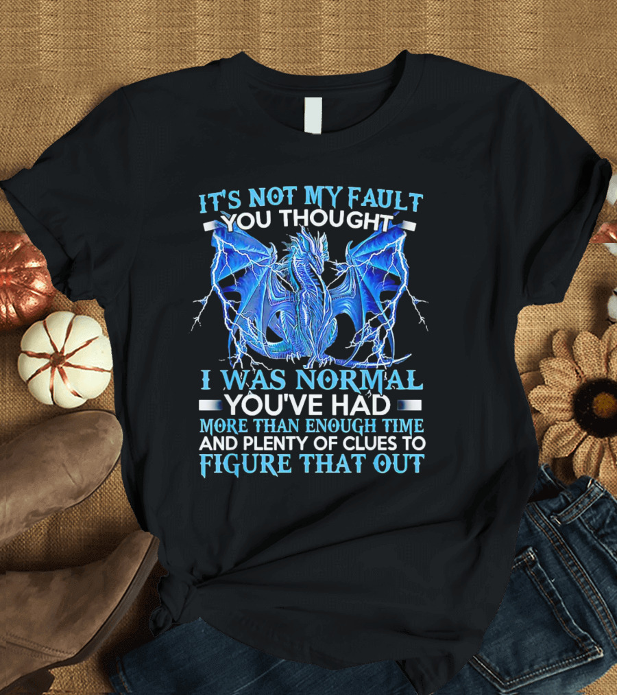 It's Not My Fault You Thought I Was Normal You've Had More Than Enough Time And Plenty Of Clues To Figure That Out Dragon T-Shirt