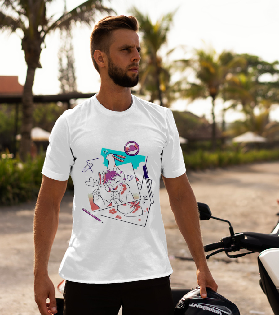 Mango Memories Nostalgic Doodle Animation T-Shirt
