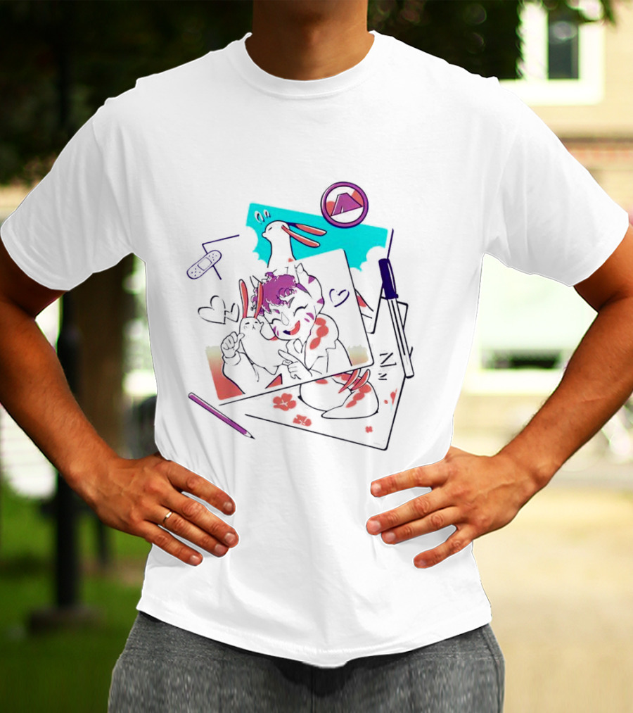 Mango Memories Nostalgic Doodle Animation T-Shirt