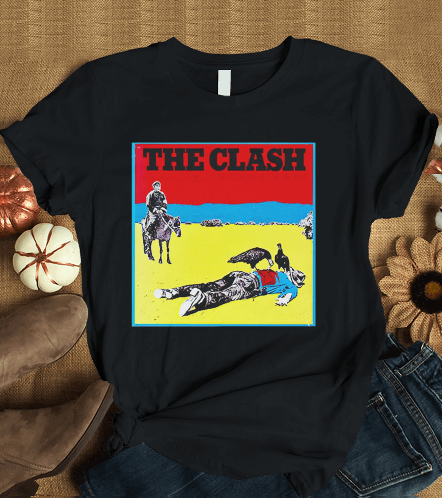 The Clash Give ’Em Enough Rope Album Cover Cowboy And Vulture T-Shirt
