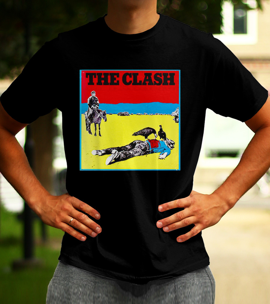 The Clash Give ’Em Enough Rope Album Cover Cowboy And Vulture T-Shirt