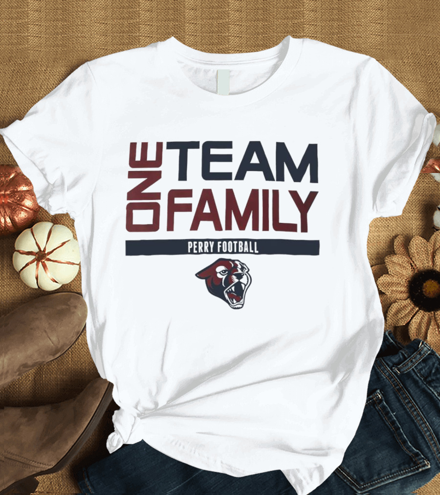 One Team Family Perry Football Panther T-Shirt