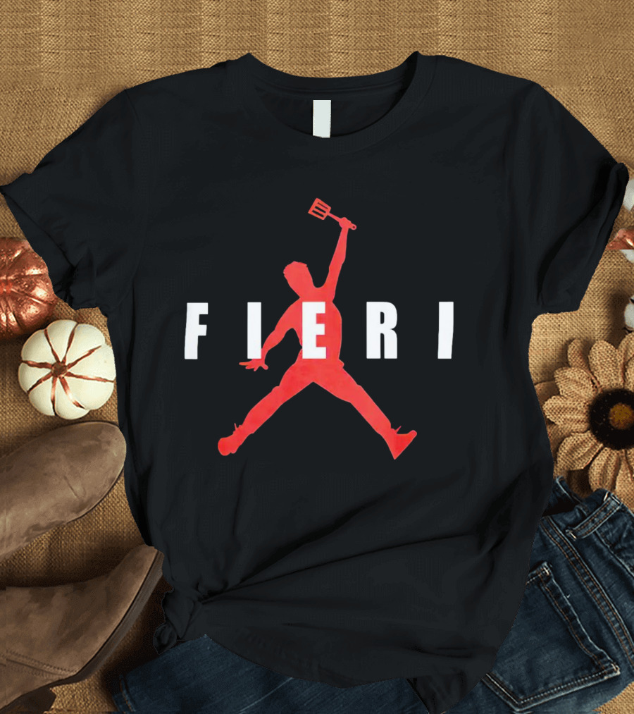 Fieri Jumping Silhouette With Spatula T-Shirt