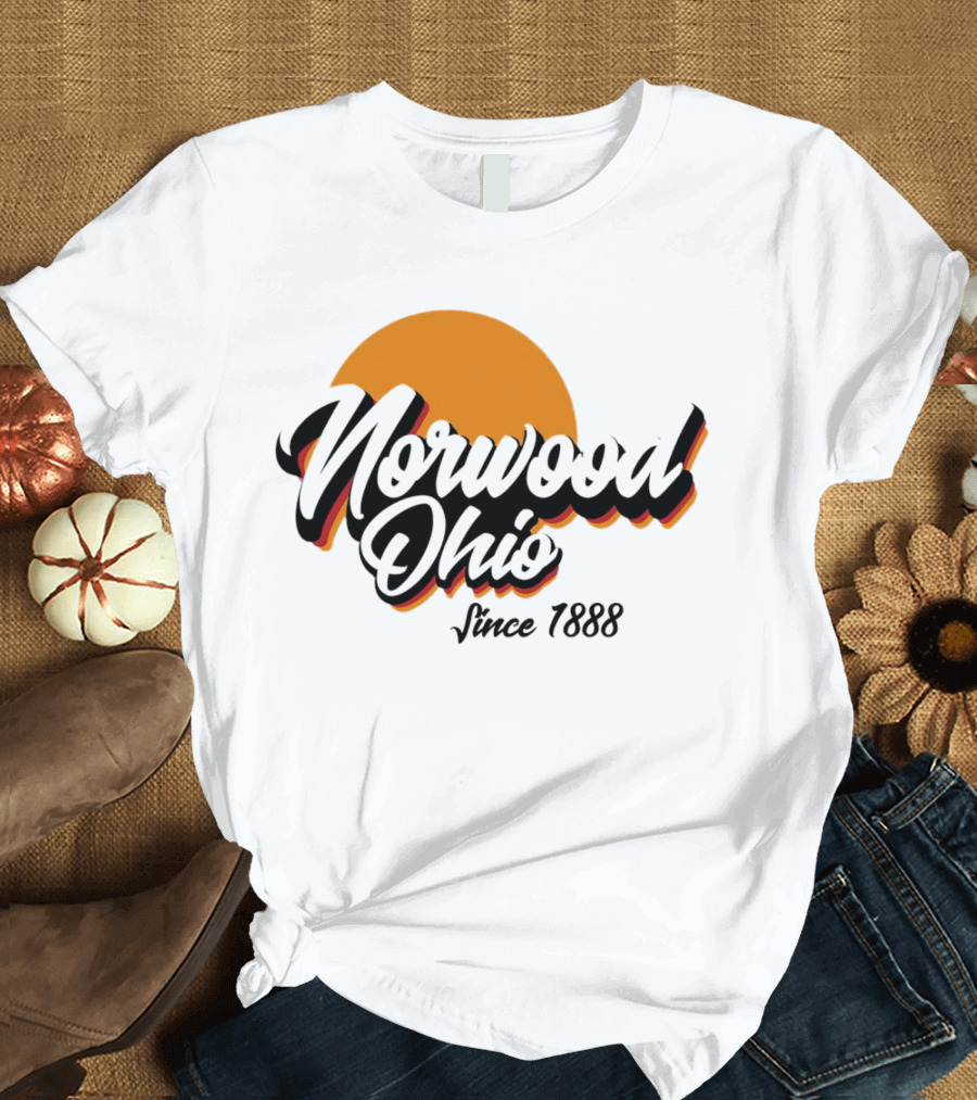 Norwood Ohio Since 1888 Retro Sunset T-Shirt