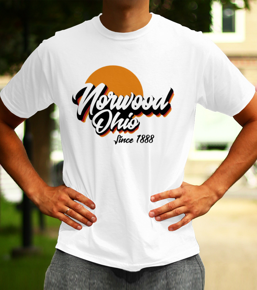 Norwood Ohio Since 1888 Retro Sunset T-Shirt