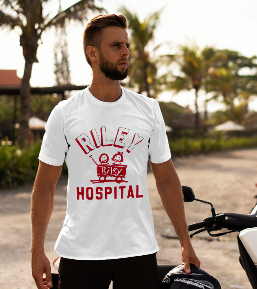 Riley Hospital Wagon Smiley Faces Arch T-Shirt