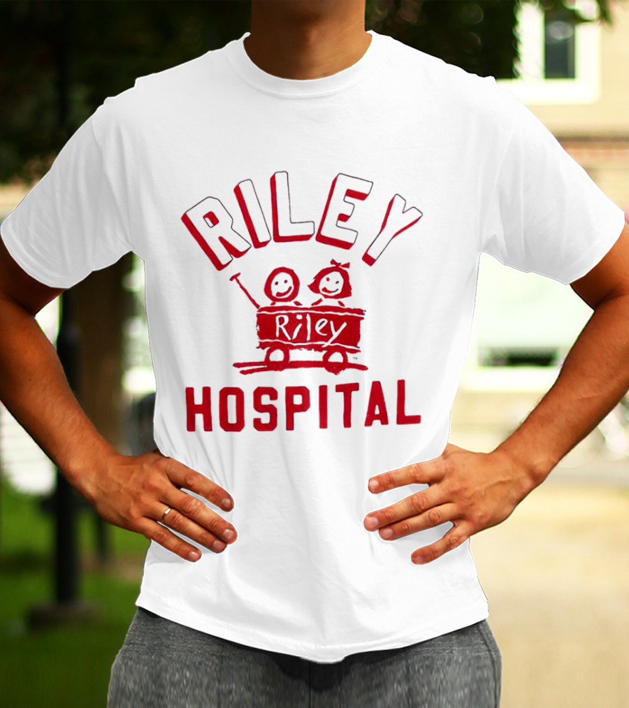 Riley Hospital Wagon Smiley Faces Arch T-Shirt