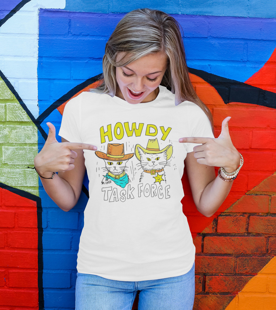 Howdy Cat Task Force Cowboy Cats T-Shirt